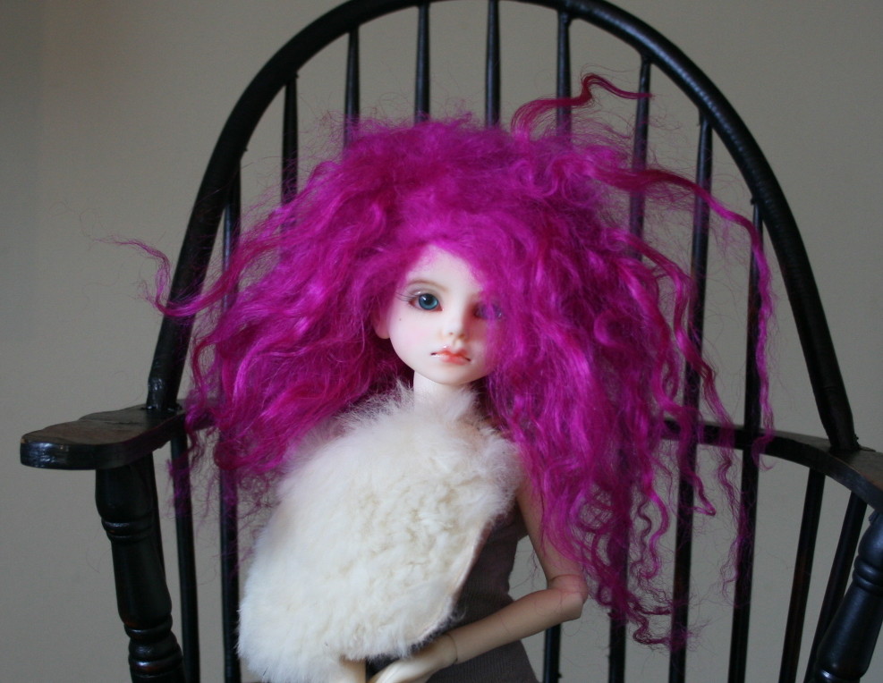 Fushia mohair 5